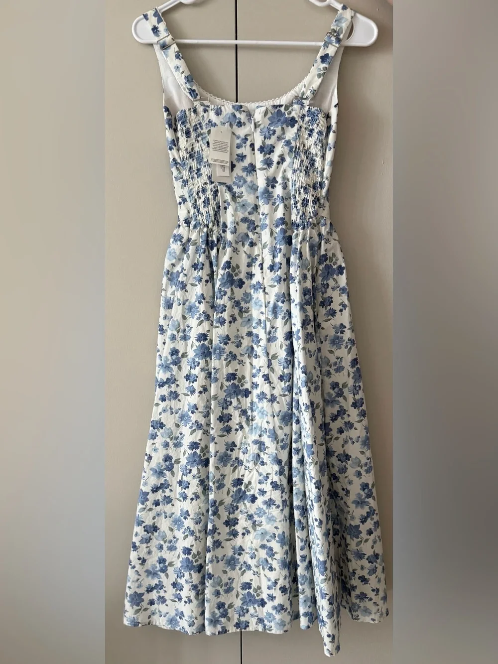 NWT Abercrombie & Fitch 100% Cotton A&F Dylan Bra-Free Midi Dress XXSP